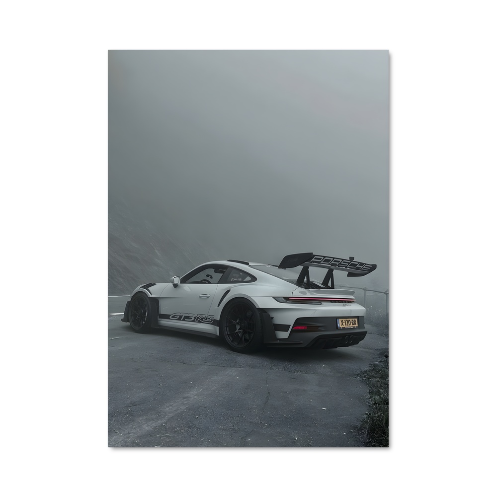 Poster Performance Blanche – affiche Porsche